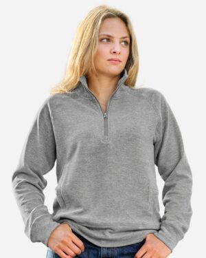 J. America 8743 Women’s Electric Fleece Quarter-Zip Sweatshirt