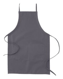 Big Accessories APR53 Apron with Pocket – Dark Charcoal