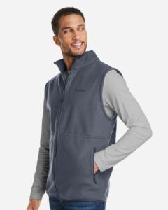 Marmot M15778 Men’s M2 Rocklin Vest – Steel Onyx (on model side)