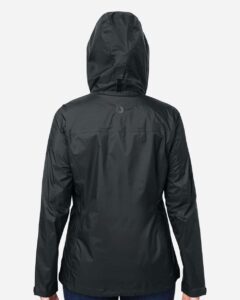 Marmot M15866 Women’s PreCip® Eco Packable Rain Jacket – Black (on model back)