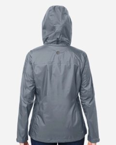 Marmot M15866 Women’s PreCip® Eco Packable Rain Jacket – Steel Onyx (on model back)