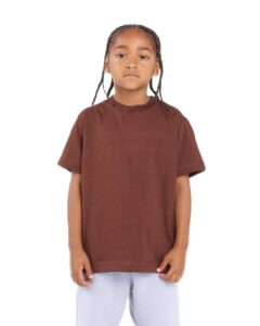 Shaka Wear SHSSY Youth Active Tee – Brown (on model)