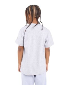 Shaka Wear SHSSY Youth Active Tee – Heather Grey (on model back)