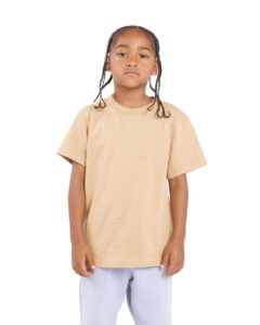 Shaka Wear SHSSY Youth Active Tee – Khaki (on model)