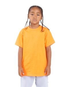Shaka Wear SHSSY Youth Active Tee – Orange (on model)