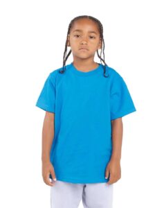 Shaka Wear SHSSY Youth Active Tee – Turquoise (on model)