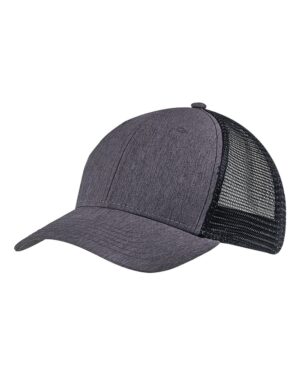 Big Accessories BA540 Sport Trucker Cap – Black/ Black
