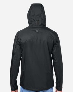 Marmot M15881 Men’s PreCip® Eco Packable Rain Jacket – Black (on model back)