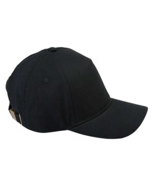 Big Accessories BX034 Five-Panel Brushed Twill Cap – Black