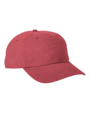 Big Accessories BA610 Heavy Washed Canvas Cap – Antique Red