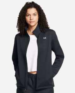 Under Armour 1371594 Women’s ColdGear® Infrared Shield 2.0 Jacket – Black/ White (on model)