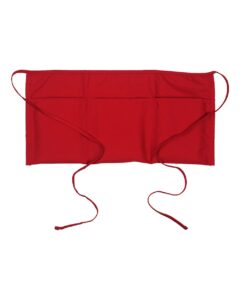 Big Accessories APR50 Waist Apron with Pockets – Red