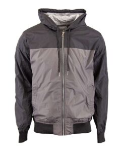 Shaka Wear SHWBJ Unisex Windbreaker Jacket – Black/ Grey