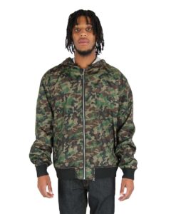 Shaka Wear SHWBJ Unisex Windbreaker Jacket – Camo Green (on model)