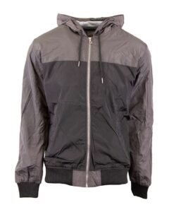Shaka Wear SHWBJ Unisex Windbreaker Jacket – Grey/ Black