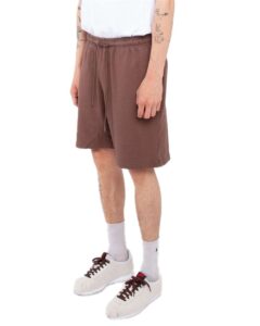 Shaka Wear SHGFS Unisex Garment-Dyed Shorts – Mocha (on model side)