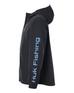 HUK H400159 Men’s Storm Rain Jacket – Black (side)