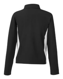 Under Armour 1389661 Women’s Rival Stretch Jacket – Black/ White/ White (back)