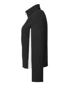 Under Armour 1389661 Women’s Rival Stretch Jacket – Black/ White/ White (side)