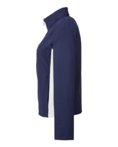Under Armour 1389661 Women’s Rival Stretch Jacket – Midnight Navy/ White (side)