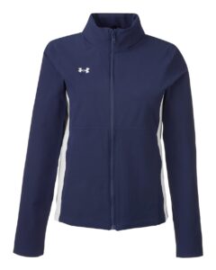 Under Armour 1389661 Women’s Rival Stretch Jacket – Midnight Navy/ White