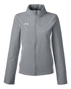 Under Armour 1389661 Women’s Rival Stretch Jacket – Mod Grey/ White