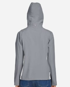 Under Armour 1389661 Women’s Rival Stretch Jacket – Mod Grey/ White (on model back)
