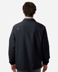 Adidas A714 Men’s Lifestyle Full-Zip Jacket – Black (on model back)