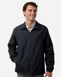Adidas A714 Men’s Lifestyle Full-Zip Jacket – Black (on model)