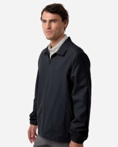 Adidas A714 Men’s Lifestyle Full-Zip Jacket – Black (on model side)