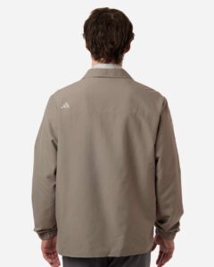 Adidas A714 Men’s Lifestyle Full-Zip Jacket – Putty Beige (on model back)