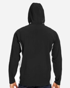Under Armour 1390159 Men’s Rival Stretch Jacket – Black/ White (on model back)