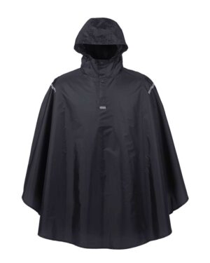 Team 365 TT71 Unisex Zone Protect Packable Poncho – Black