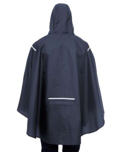 Team 365 TT71 Unisex Zone Protect Packable Poncho – Sport Dark Navy (on model back)