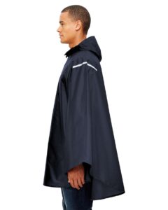 Team 365 TT71 Unisex Zone Protect Packable Poncho – Sport Dark Navy (on model side)