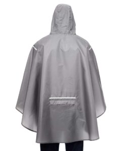 Team 365 TT71 Unisex Zone Protect Packable Poncho – Sport Graphite (on model back)