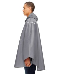 Team 365 TT71 Unisex Zone Protect Packable Poncho – Sport Graphite (on model side)