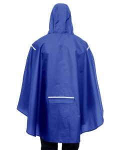 Team 365 TT71 Unisex Zone Protect Packable Poncho – Sport Royal (on model back)