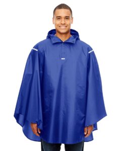 Team 365 TT71 Unisex Zone Protect Packable Poncho – Sport Royal (on model)