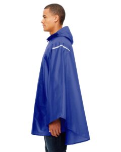 Team 365 TT71 Unisex Zone Protect Packable Poncho – Sport Royal (on model side)