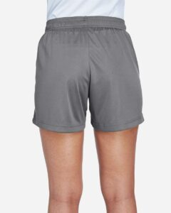 Team 365 TT11SHW Women’s Zone Performance Shorts – Sport Graphite (on model back)