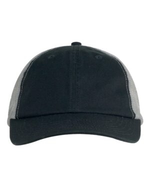 Big Accessories BA601 Washed Trucker Cap – Black/ Grey