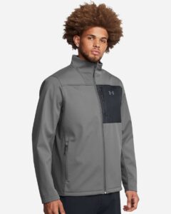 Under Armour 1371586 Men’s ColdGear® Infrared Shield 2.0 Jacket – Castlerock Grey (on model)