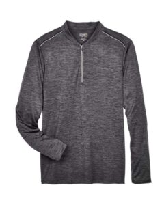 CORE365 CE401 Men’s Kinetic Performance Quarter-Zip Pullover – Carbon/ Black