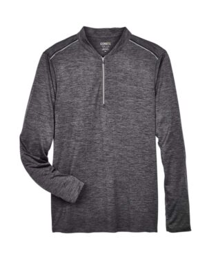 CORE365 CE401 Men’s Kinetic Performance Quarter-Zip Pullover – Carbon/ Black