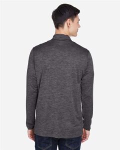 CORE365 CE401 Men’s Kinetic Performance Quarter-Zip Pullover – Carbon/ Black (on model back)