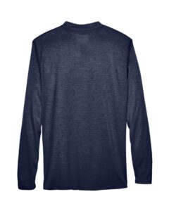 CORE365 CE401 Men’s Kinetic Performance Quarter-Zip Pullover – Classic Navy Heather/ Carbon (back)