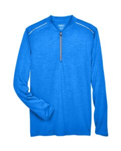 CORE365 CE401 Men’s Kinetic Performance Quarter-Zip Pullover – True Royal/ Carbon