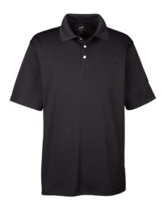 UltraClub 8445 Men’s Cool & Dry Stain-Release Performance Polo – Black