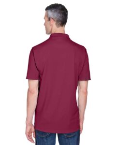 UltraClub 8445 Men’s Cool & Dry Stain-Release Performance Polo – Maroon (on model back)